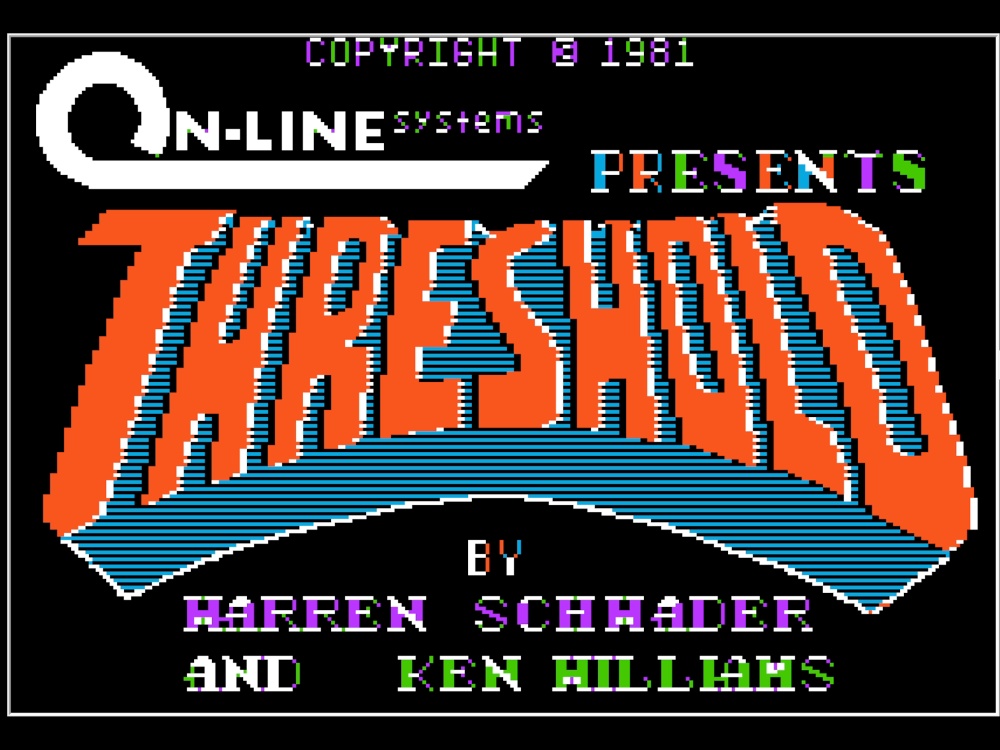 Title Screen of Threshold for Apple II